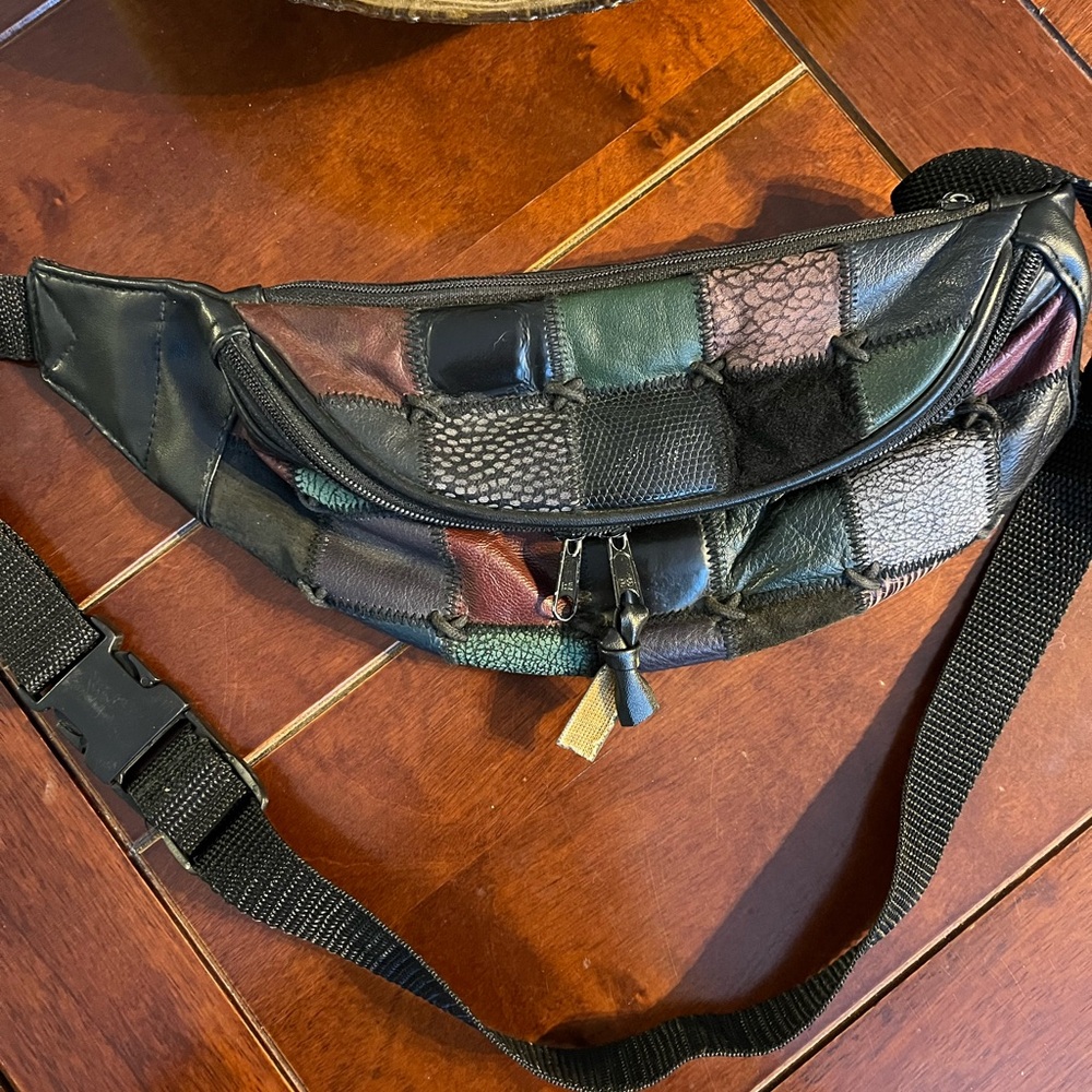 Patchwork Leather Fanny pack - Picture 2 of 4
